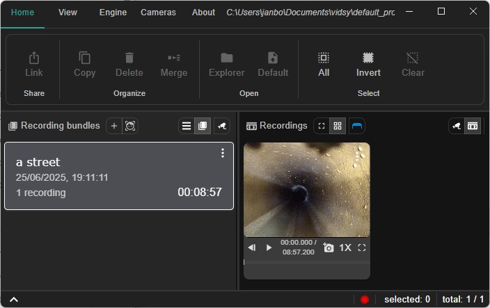 Screenshot of video list in a bundle