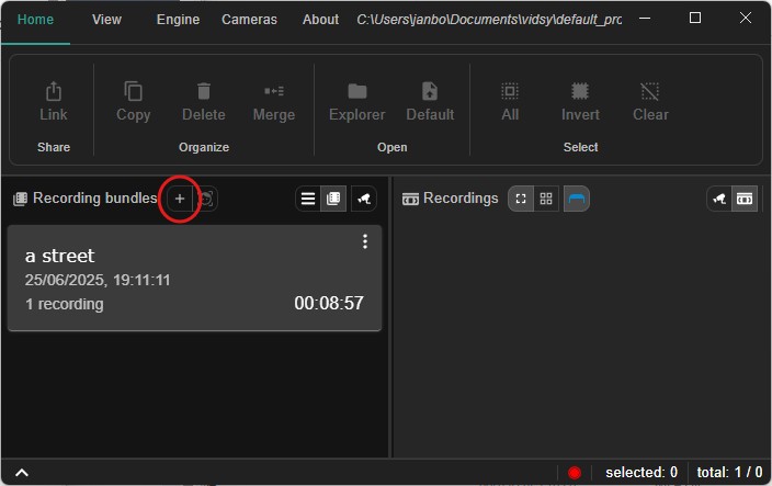 Screenshot of creating a bundle